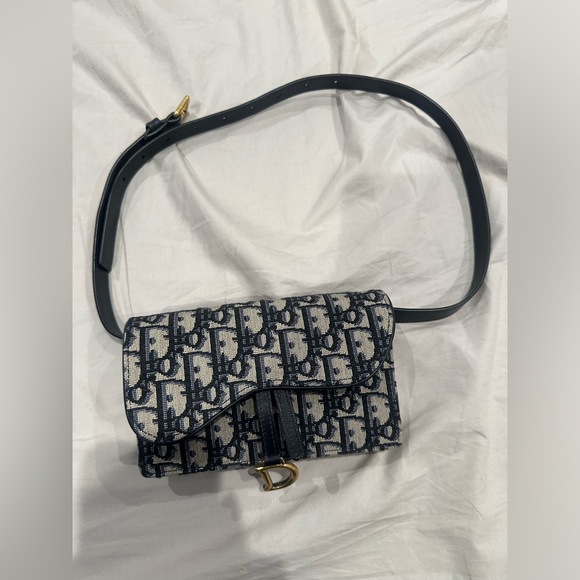 Dior Oblique Saddle Belt Pouch Bag - Picture 1 of 9
